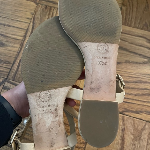 Authentic Chanel Sandals, Size 37.5 - Picture 3 of 8